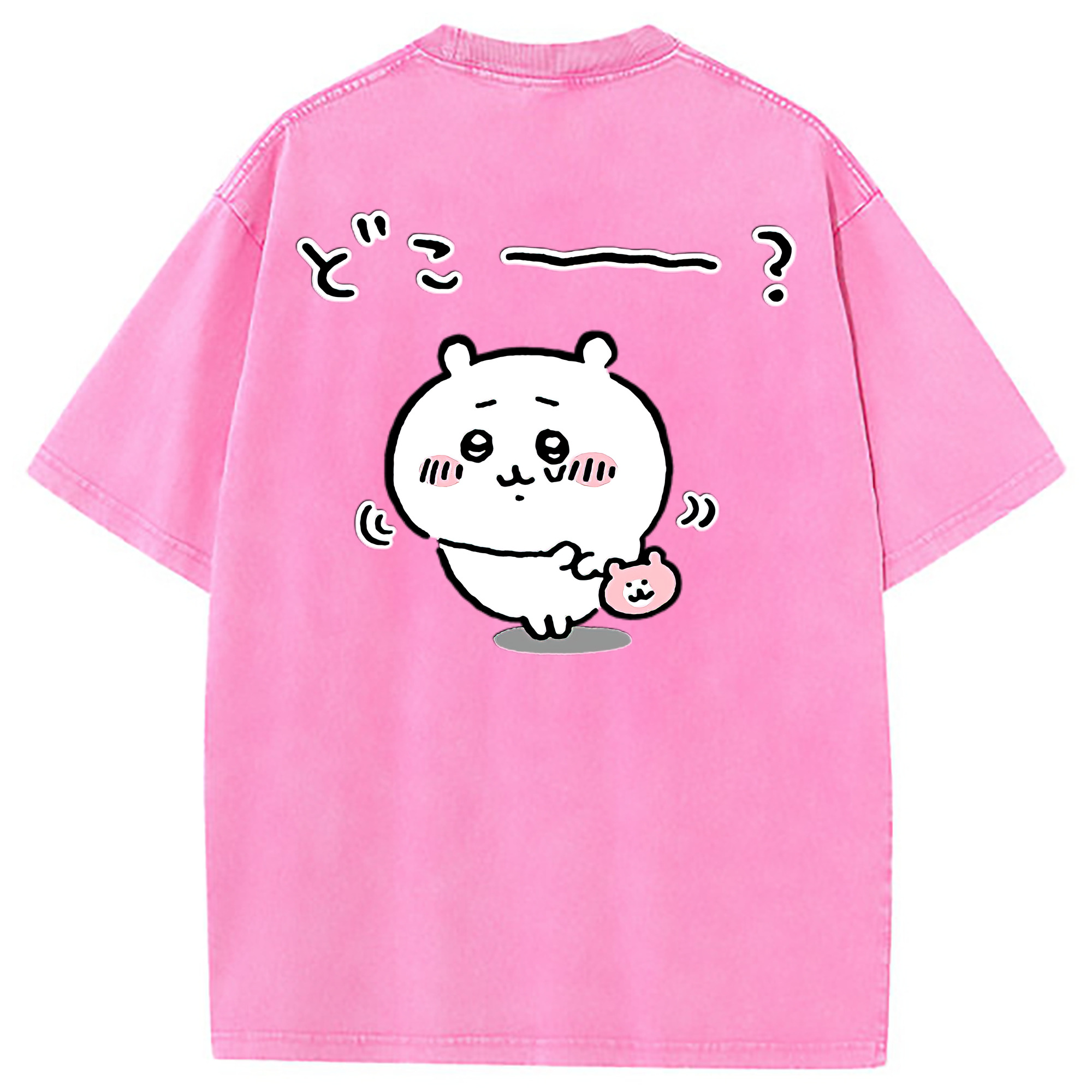（画像用） ちいかわ ちいかわ Chii-kawa chiikawa 綿100% ヴィンテージ風 半袖Tシャツ（背面プリント）